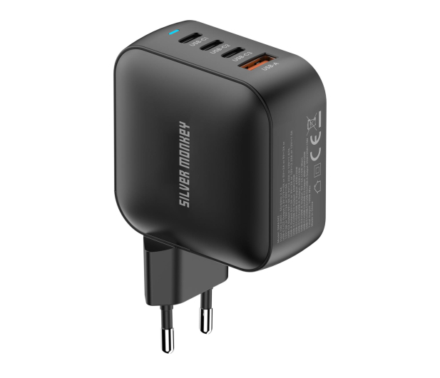 Silver Monkey Ładowarka GaN Smart Quadro 100W PD Czarna - 1417253 - zdjęcie 8